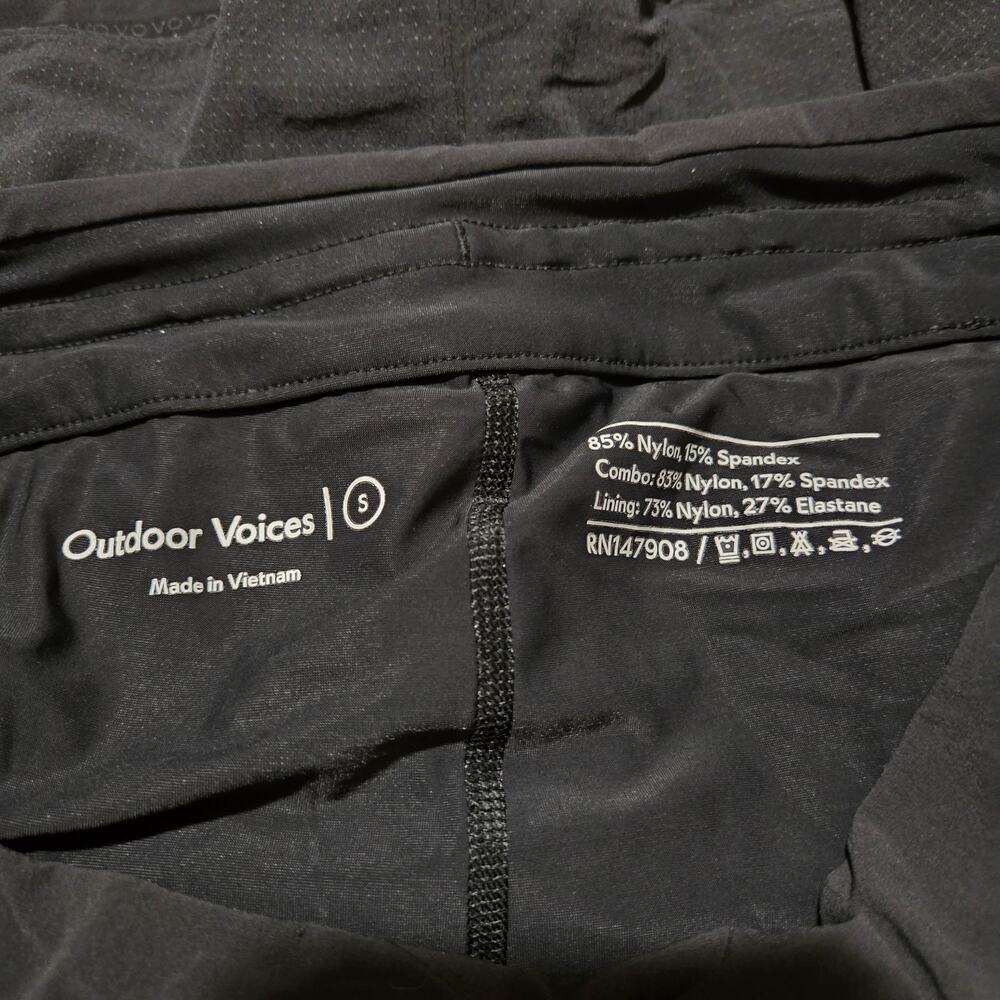 Outdoor Voices Exercise Skort Mid Rise Mesh Sweat Wicking Golf Skirt S Black - Picture 3 of 5